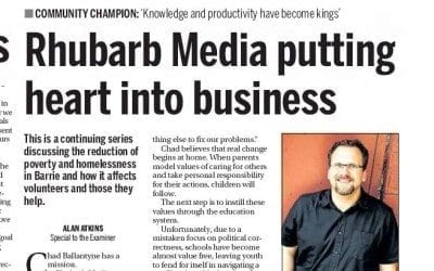 Rhubarb Media putting heart into business  – Alan Atkins, Special to the Examiner